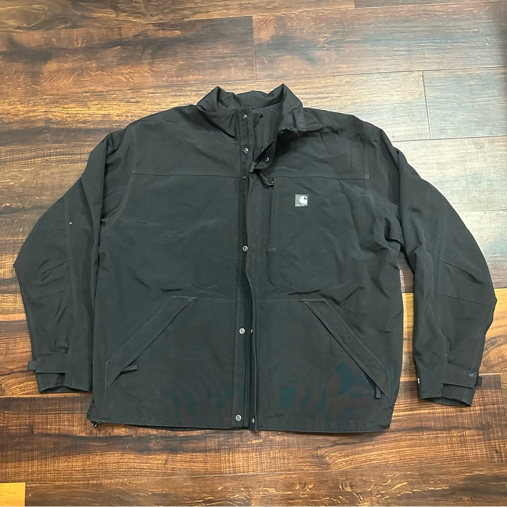 Carhartt Storm Defender Black Shoreline Waterproof Breathable Jacket J162